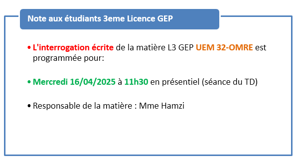INTERO L3 GEP